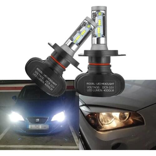 2Pcs Auto Car Led Headlight Bulbs CSP H8 H11 Head Lamp H4 Led H7 H1 H3 S1 N1 H27 881 HB3 HB4 Led Automotive 12V 50W 8000LM 6500K