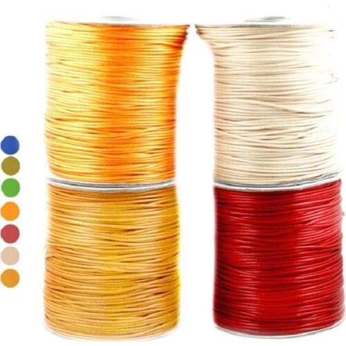 Fashion Design 160meters/roll 1.5MM Waxed Thread Cotton Cord String Strap Necklace Rope wire jewelry findings for DIY Bracelet