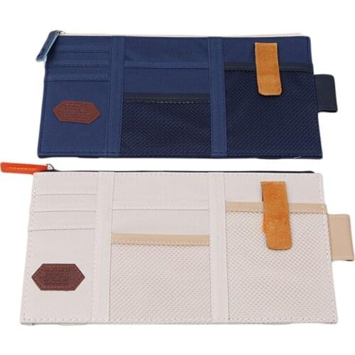Top Quality Sun Visor Glass Pen CD DVD Disk Card Case with Tissue Box Multifunctional Storage Holder Clip Bag