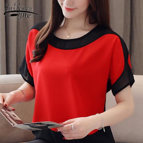 Womens summer blouses 2021 Batwing Sleeve blouse women plus size chiffon blouse women shirts womens tops and blouses 3397 50