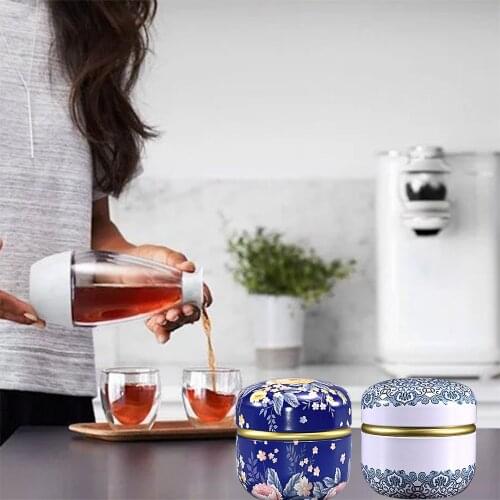 Retro Floral Tin Can Lovely Mini Gift Jewelry Tin Box Cookie Candy Tea Storage Box Candy Gift Case 1pc Tin Tea Can Storage Box