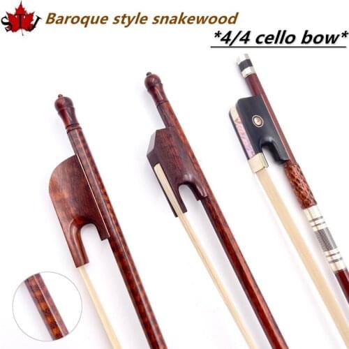 Nice Baroque snakewood4/4 cello bo with snakewood frog #5275