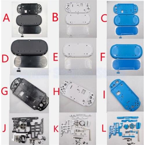 10sets for psvita for ps vita psv 2000 plastic housing shell case front and back cover /buttons/ screw PSV 2000 Replacement