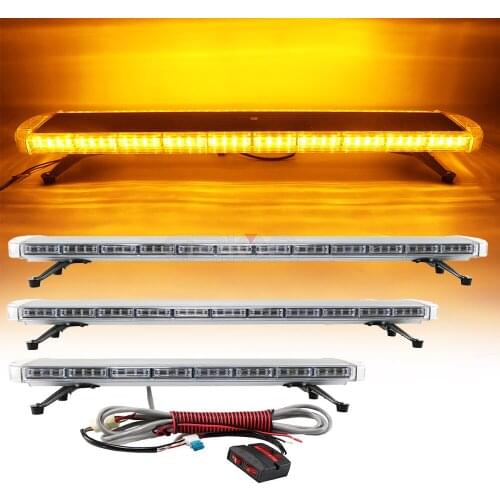 38" 42" 47" 55" 63" Car Truck LED Strobe Light Bar Fireman Police Flashing Emergency Warning Lights Red Blue Yellow White Green