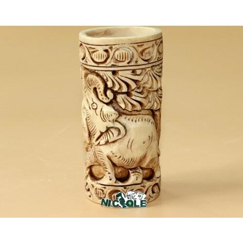 3D Big Size Elephant Relief Round Candle Silicone Mold DIY Handmade Soap Mould Craft Resin Clay Decorating Tool