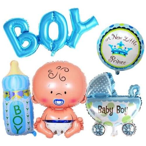 5pcs/ Set Baby Shower Birthday Theme Party Decor, Its a Boy / Girl Letters Foil Balloons childrens brithday balloons Decorative