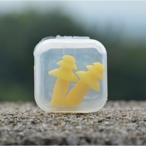 60Pairs/lot Soft mushroom Silica gel Ear Plugs Tapered Travel Sleep supplies Noise Prevention Swimming waterproof Earplugs MR125