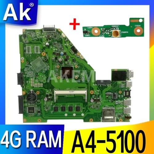 AK X550WAK Laptop motherboard For Asus X550WAK X550WA X550WE X550W Test original mainboard 4G RAM A4-5100