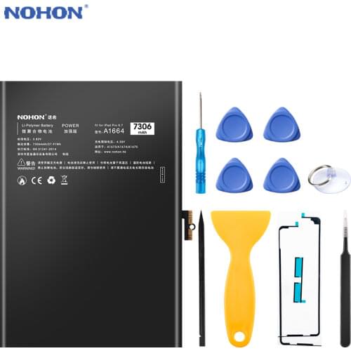 Nohon Battery For Apple iPad Pro 9.7 Pro9.7 Replacement Batteries A1664 Polymer Lithium Li-ion Tablet Batarya 7306mAh Bateria