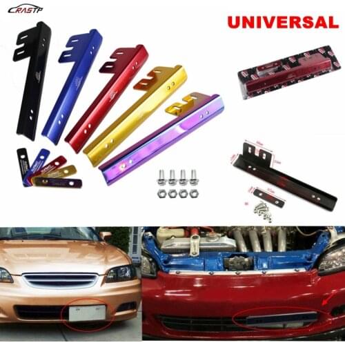 RASTP JDM Aluminum License Plate Relocator Car Front License Plate Mounting Relocate Bracket Holder For Honda Civic RS-BTD015
