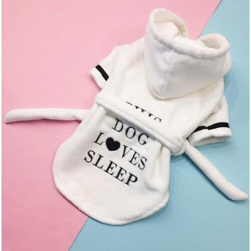 Pet Clothing Coat Dog Bathrobe Thickened Pet Hoodie Suit small Dog Bathrobe Super Absorbent Towel for Dogs Cats
