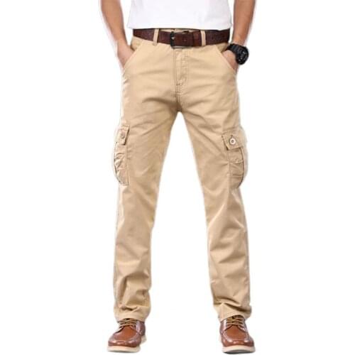 Summer Men Trousers Solid Color Multi Pockets Mid Rise Long Straight Cargo Pants Elegant Fitness 2021 жилетка мужская