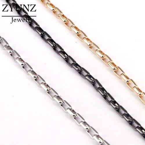 3 Meters, Smooth Chunky Chains Rolo Cable Punk Choker Necklace Chain Fit for Jewelry Making DIY Supplies