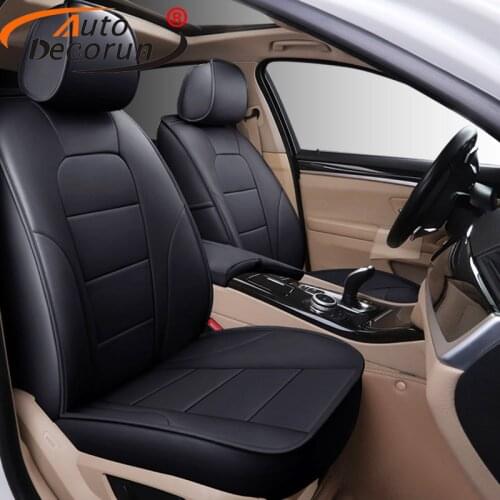 AutoDecorun Custom Genuine Leather Covers Seat for Land Rover Discovery 5 Seat Cover Protectors Interior Accessories 2017-2018