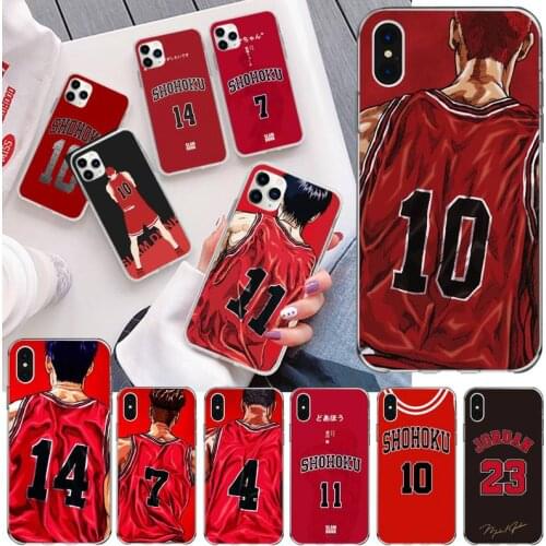 HOTCASHOP Slam dunk Sakuragi Jordan Phone Case for iphone 12 pro max mini 11 pro XS MAX 8 7 6 6S Plus X 5S SE 2020 XR cover