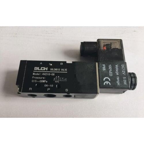 Black Air Solenoid Valves 4V210-08 2 Position 5 Port 1/4" Pneumatic Control Valve