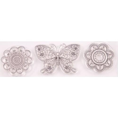 Flower Round Shape Transparent Rubber Stamp Seal For DIY Stationery Scrapbooking Card Making Album Decoroation Supplies