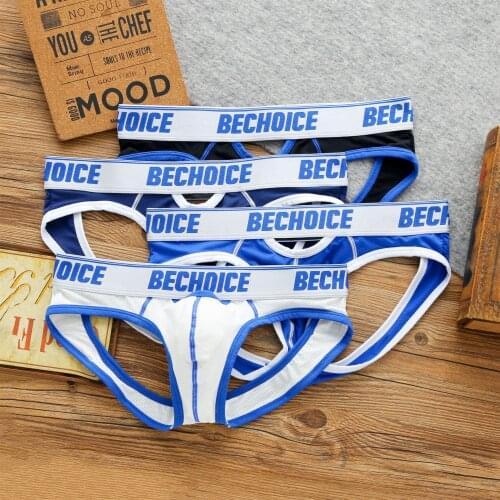 Dropshipping Mens Underwear Low Waist Breathable Wild Temptation Sexy Briefs Interest Thong Hollow Gay Fun Panties Underpants