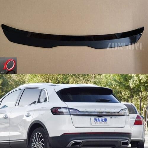 Use For Lincoln Navigator 2018-2020 Year Roof Spoiler Carbon Fiber Look Accessories Body Kit Factory Style