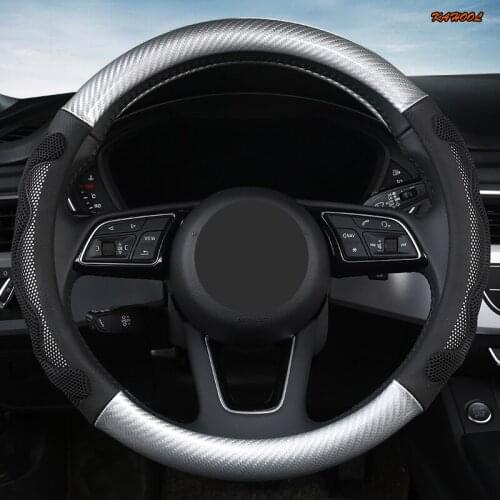 KAHOOL Microfiber Leather Car Steering Wheel Cover For Toyotas Corolla CHR Avensis RAV4 Auris Yaris Land Cruiser Prado