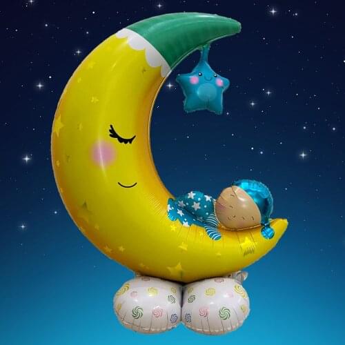 Baptism Foil Balloons Wedding XXL Large Stand Moon Air Balloons Birthday Party Decorations