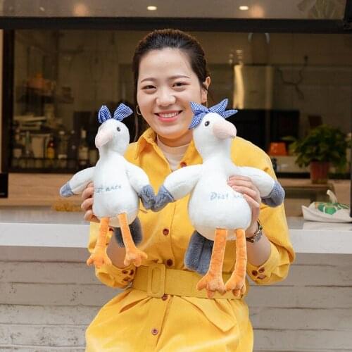 Angela Gull Dolls Sea Mew Pillow Soft Sofa Cushion Plush Toy Stuffed Animal Room Car Decor Xmas Birthday Gift Baby Sleep Present