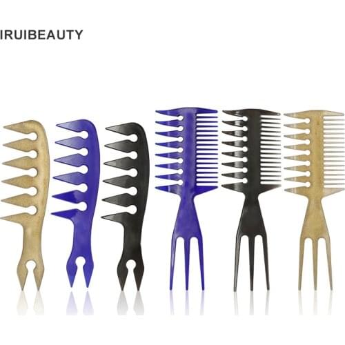 Large Handle Oil Head Comb Entangled Hair Brush Hairdressing Accessories Modeling Wide Tooth Hair Comb Inserted Into Hair Fork