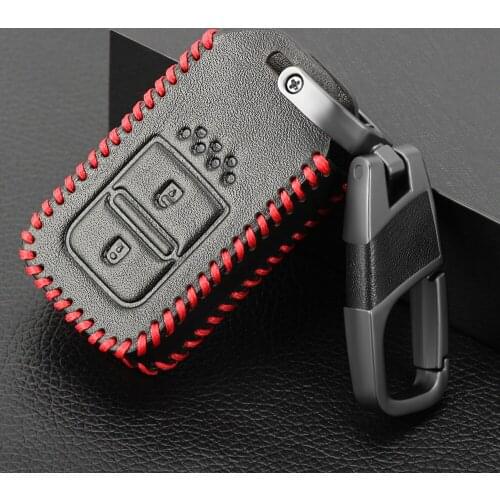 Fashion Keychain Leather Car Key Cover Case For Honda Vezel city civic Jazz BRV BR-V HRV Fit Remote Key Jacket Car-stying
