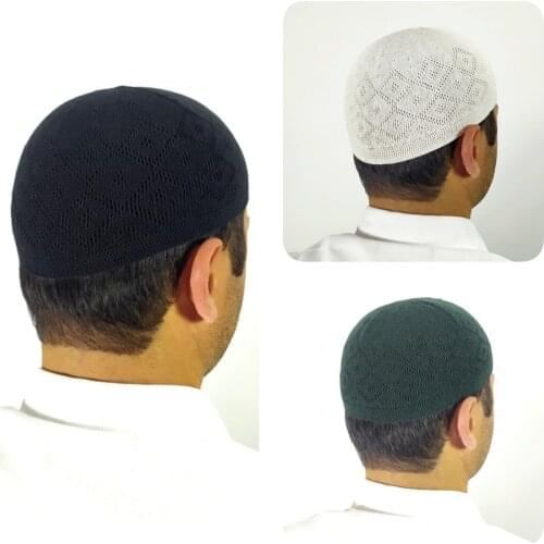 12 Pc New Muslim Men Prayer Hats Beanie Turkish Arabic Knitted Hat Islamic Caps Headscarf Clothing Arab Crochet Islamic Fashion