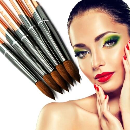 Eval Paint Brush 100% Pure Kolinsky Sable Nail Brush UV Gel Acrylic Nail Art Brush Set Nail Tool