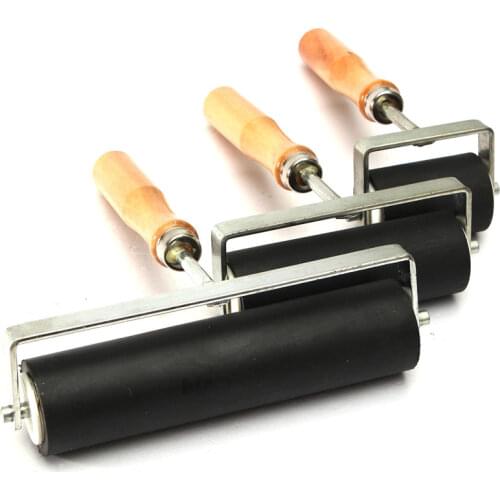 1set 3 Sizes 5/10/15cm Heavy Duty Hard Rubber Roller Printing Ink Lino Artists Art Craft Tool Paint Tool Sets