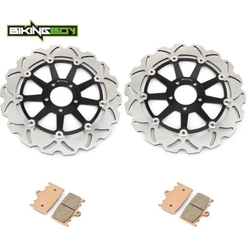 BIKINGBOY Front Brake Discs Rotors Disks Pads For Kawasaki Ninja ZX9R 94 95 ZZR 1100 D 93-01 96 97 98 99 00 ZZ-R 1200 C 02 03 04