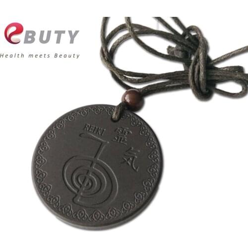 OM Pendant Lava Stone Charms Black with 3000CC Negative Ions Fashion Energy Pendant Health & Retail Package Box 10pcs/lot