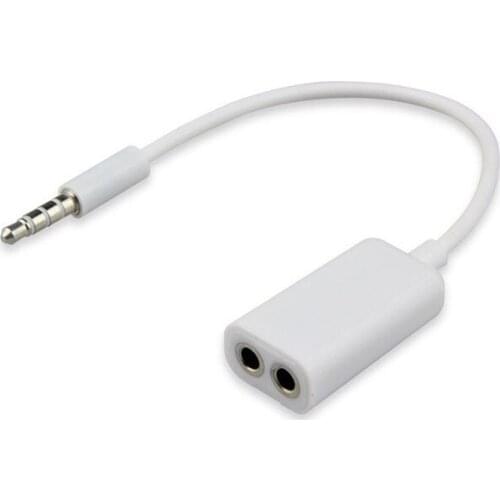 2021 Newest 3.5mm 1 Male To 2 Female Audio Headphone Splitter Cable 3.5mm Double Jack Headphone Splitter High Quality