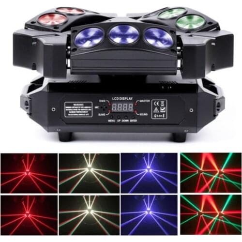 RGBW 4IN1 Moving Head DMX 512 Stage Effect Lighting Mini LED Beam 9x10W DJ Disco Party Christmas Commercial Light