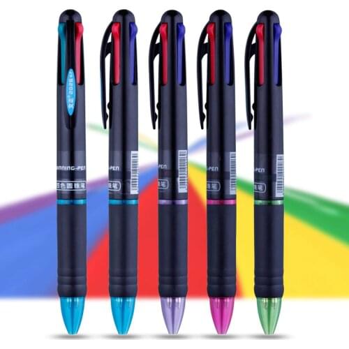 1 PCS Creative New 4 Ink Color Creative Ball-Point Pen Ballpoint Pen Office Business Ball Pen Student Gift Pen