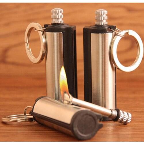 Steel Fire Starter Flint Match Lighter Survival Kit Keychain Camping Emergency Survival Gear Outdoor Survival Stove Tool
