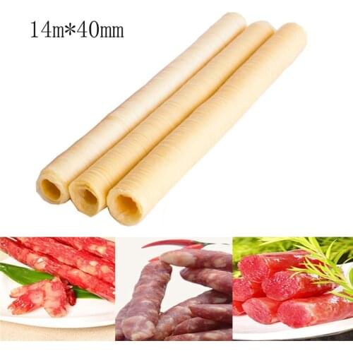 Sausage Packaging Tools 14m*26mm Sausage Tube Casing for Sausage Maker Machine Hot Dog Hamburger Cooking Tool edible Casings New