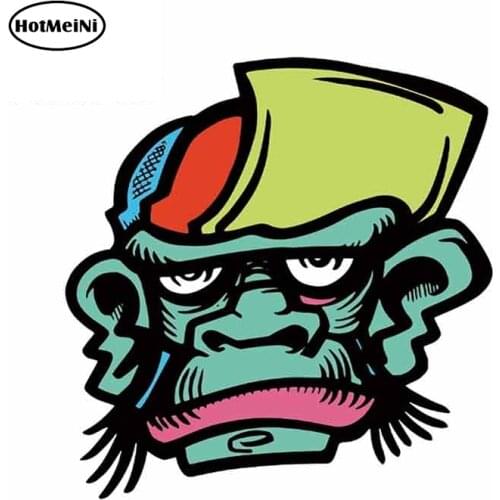 HotMeiNi 13cm x 12.8cm Funny Car Stickers and Decals for Bobby Monkey Vinyl JDM ATV Motorcycle Trunk DIY Car Assessoires