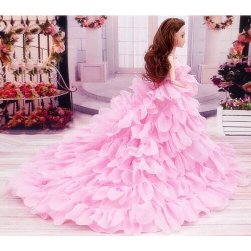 3D Simulation Eye Fashion Wedding Confused Doll with Case Packing Birthday Gift Toy Bride Princess Girl A072 1pc/lot