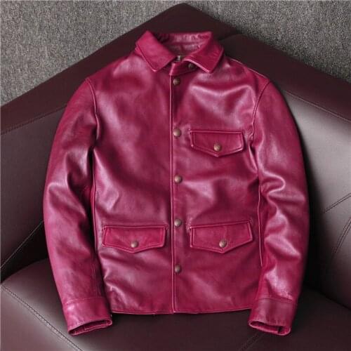 100% Genuine Leather Jacket Men Natural Sheepskin Coat Plus Size Leather Jackets 4xl Spring Autumn 2021 Hommes Veste Pph3782