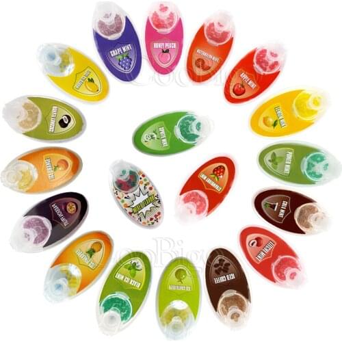 100pcs Cigarette Pops Beads Mixed Mint Fruit Menthol Capsule Explosion Filter Brush Ball Tobacco Smoking Holder Accessories