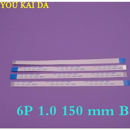 100pcs New FFC FPC flat flexible cable 6pin 1.0mm pitch 6 pin Reverse Length 150mm Width 7mm Ribbon Flex Cable Free Shipping