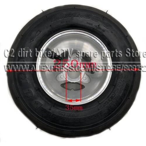 168 go kart 5 inch wheels beach car accessories drift wheel 10X4.5-5 kart tire + highway hub