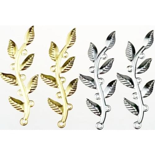 20pcs 28x50mm Metal Flower Filigree Wraps Crafts Gift Decoration DIY Cosplay Bridal hair accessories Wholesale Charms