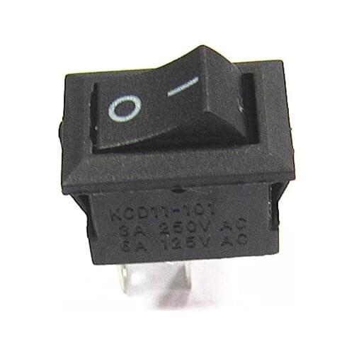5pc/set Delicate Rocker Switch 10 * 15 mm AC 3A/250V 6A/125V 2 Pin Red Black ON/OFF I/O Micro switch