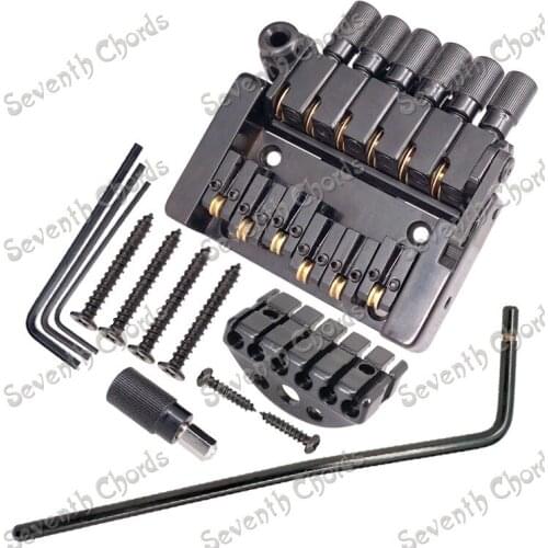 6 String Roller saddle Tremolo Bridge Tailpiece for Headless Guitar Replacement With Worm involved string device