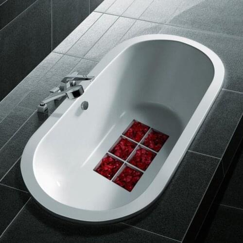 3D Anti Slip Waterproof PVC Bathtub 13x13cm 6pcs Sticker Decor Decals Muti-choose Bathroom Sticker Wall Stickers Drop