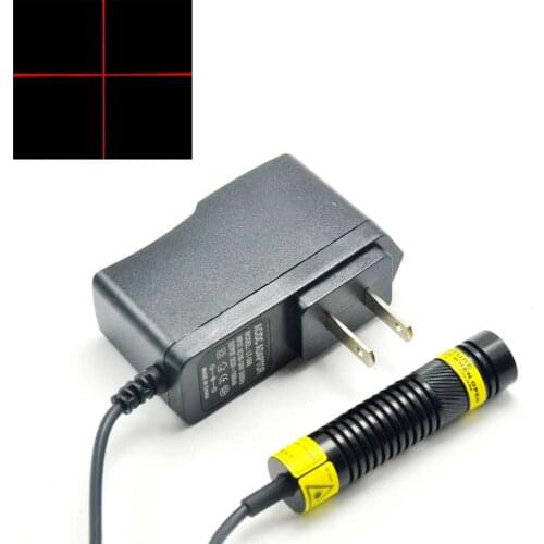 650nm 50mW Cross 16x68mm Red Laser Locator Module Mitsubishi Diode w/ 5V Adapter