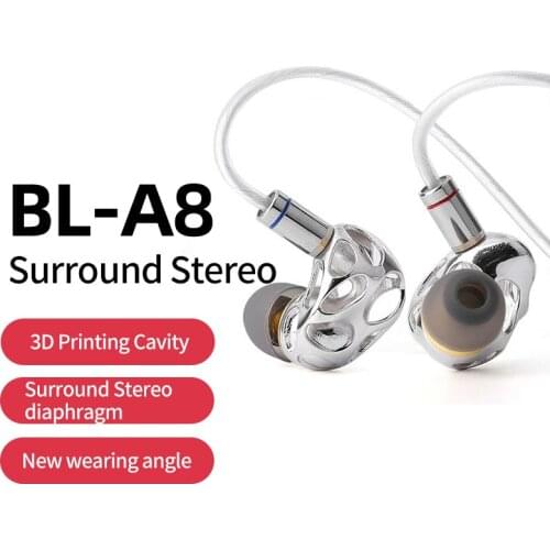 BLON BL-A8 IEMs 10mm Lightweight Diaphragm In Ear Earphone Running Headphones BLA8 Sport Music Earbuds